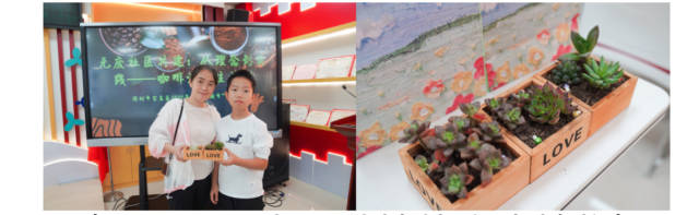 居民展示亲手种植的多肉植物