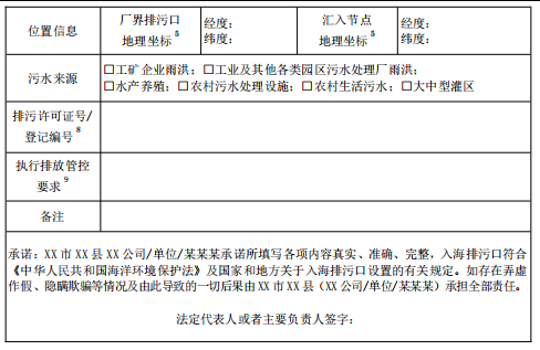 一般管理备案登记副表